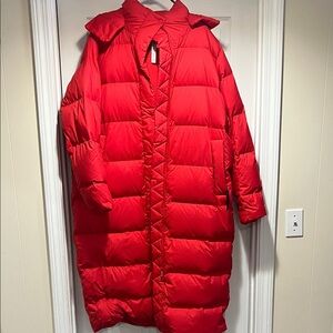 lululemon athletica Vibrant Red Long WunderPuff Coat